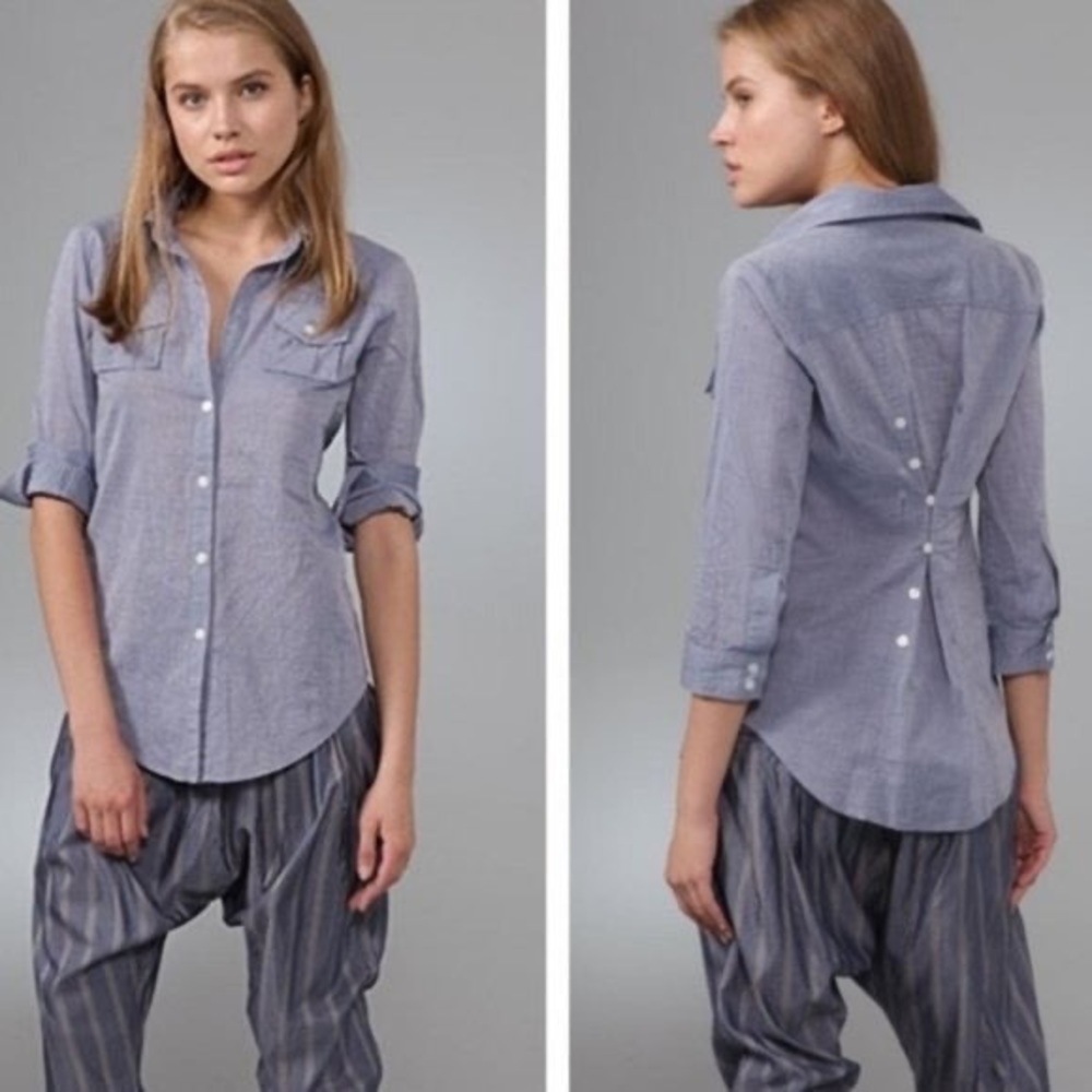 Elizabeth and James cotton/linen button down